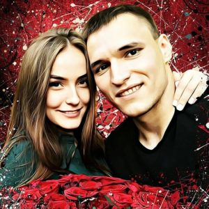 портрет на холсте в стиле дрим арт